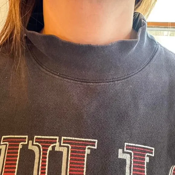 Vintage Chicago bulls black crew neck sweatshirt distressed - Picture 7 of 8